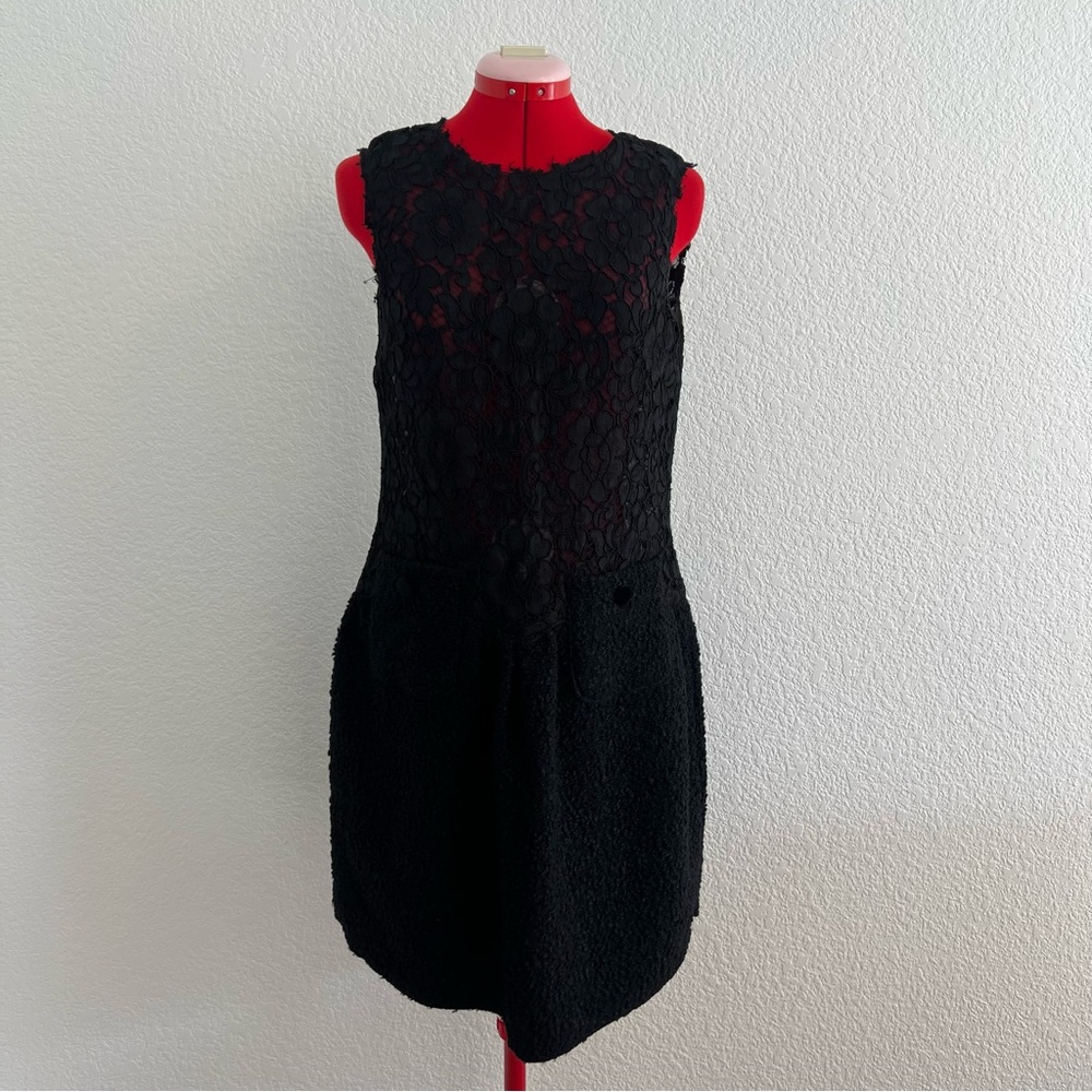 Dolce & Gabbana Black Sleeveless Mini Dress with Lace Size 40 (US 4)